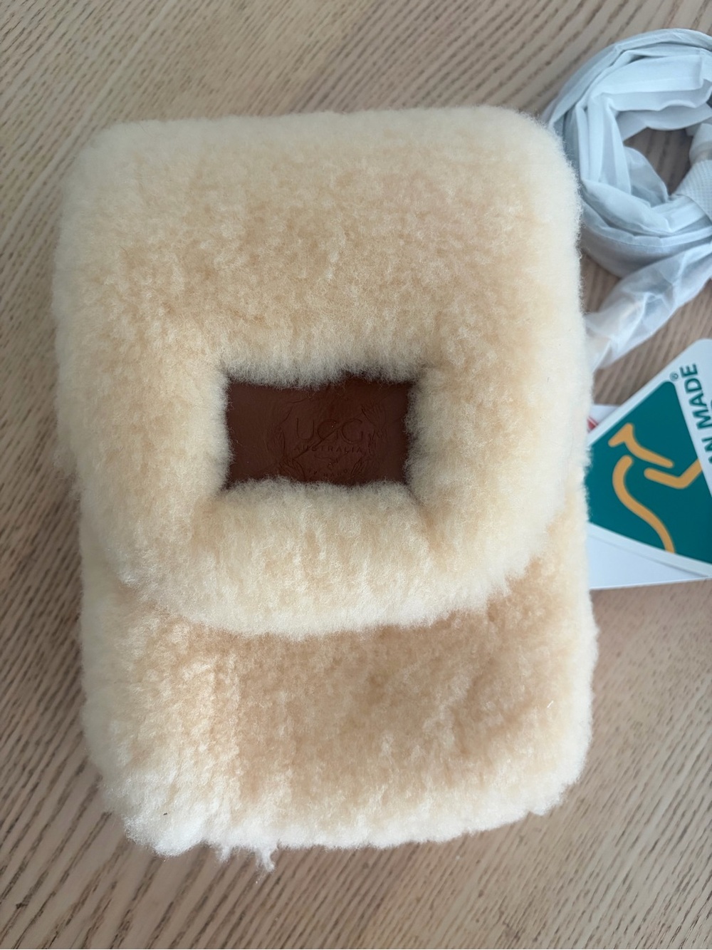 Brand New UGG Sheepskin Crossbody Bag in Cream